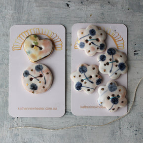 Ceramic Buttons : Dandelion