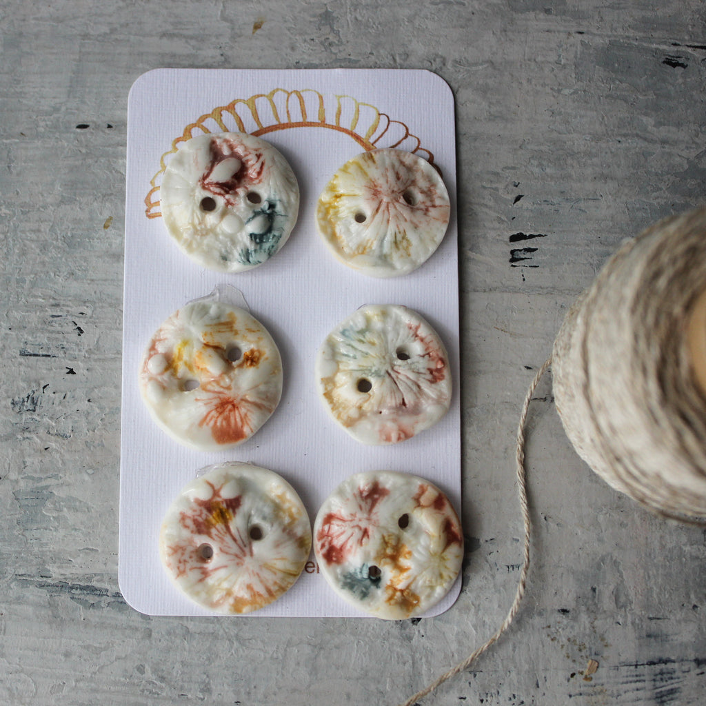 Ceramic Buttons : Textured