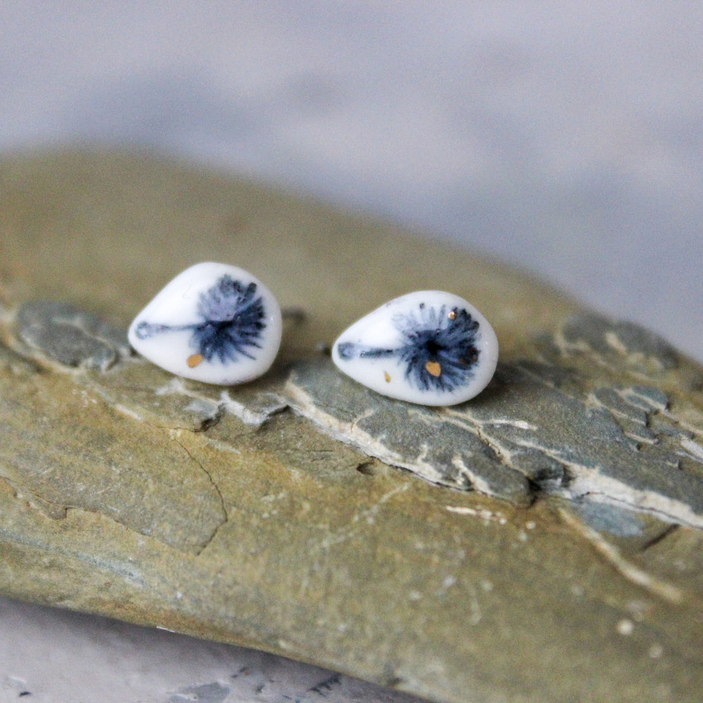Porcelain Studs Dandelion