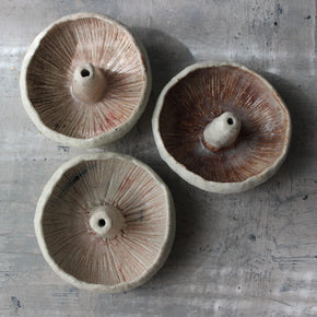 Ceramic Mushroom Specimen Keeper / Incense Holder Dishes