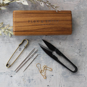 Flax & Twine Wooden Notions Box