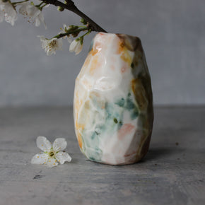Pastel Faceted Bud Vase