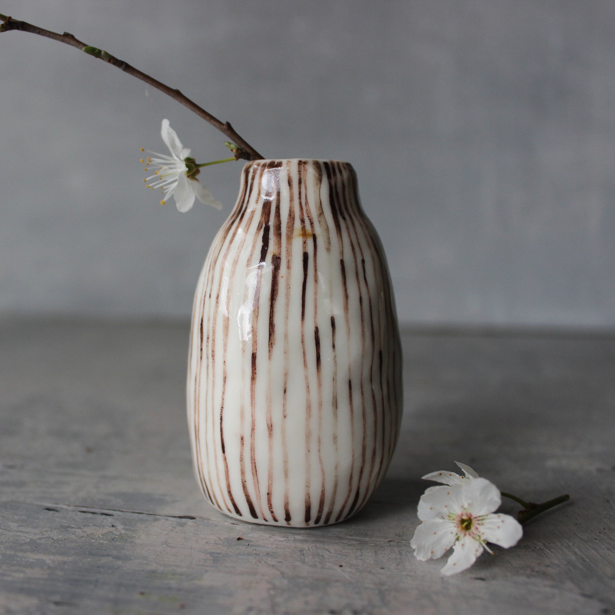 Sepia Line Bud Vase