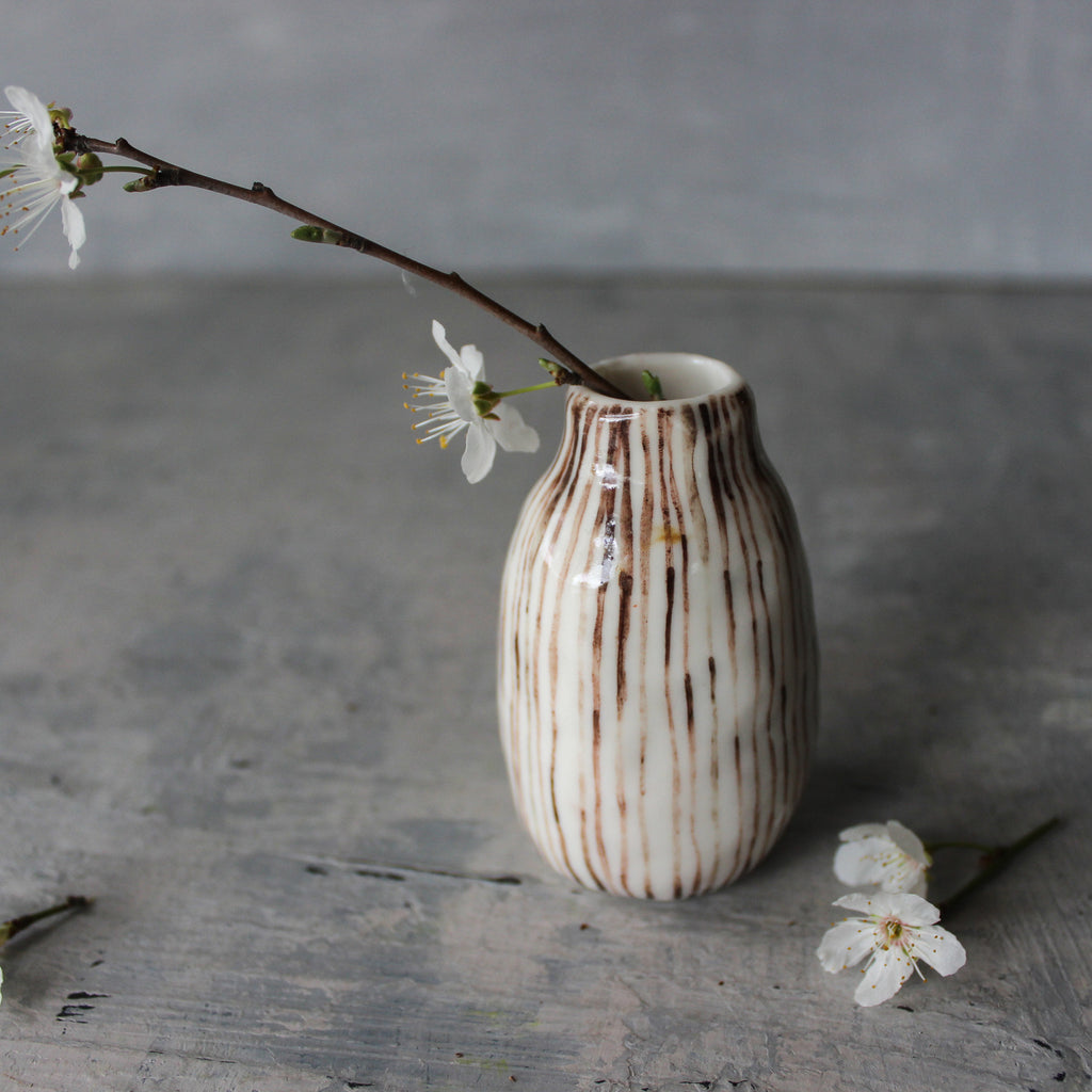 Sepia Line Bud Vase