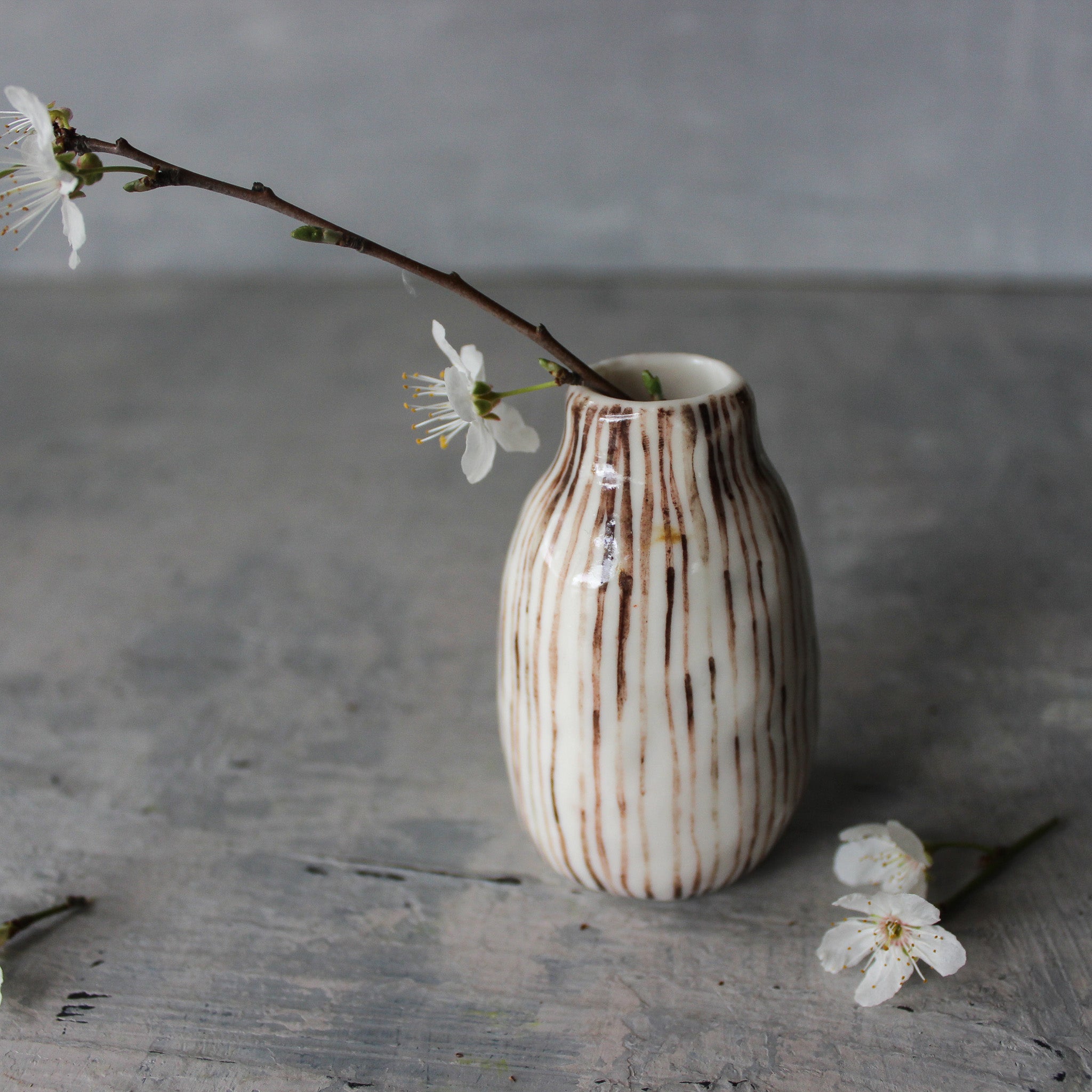 Sepia Line Bud Vase