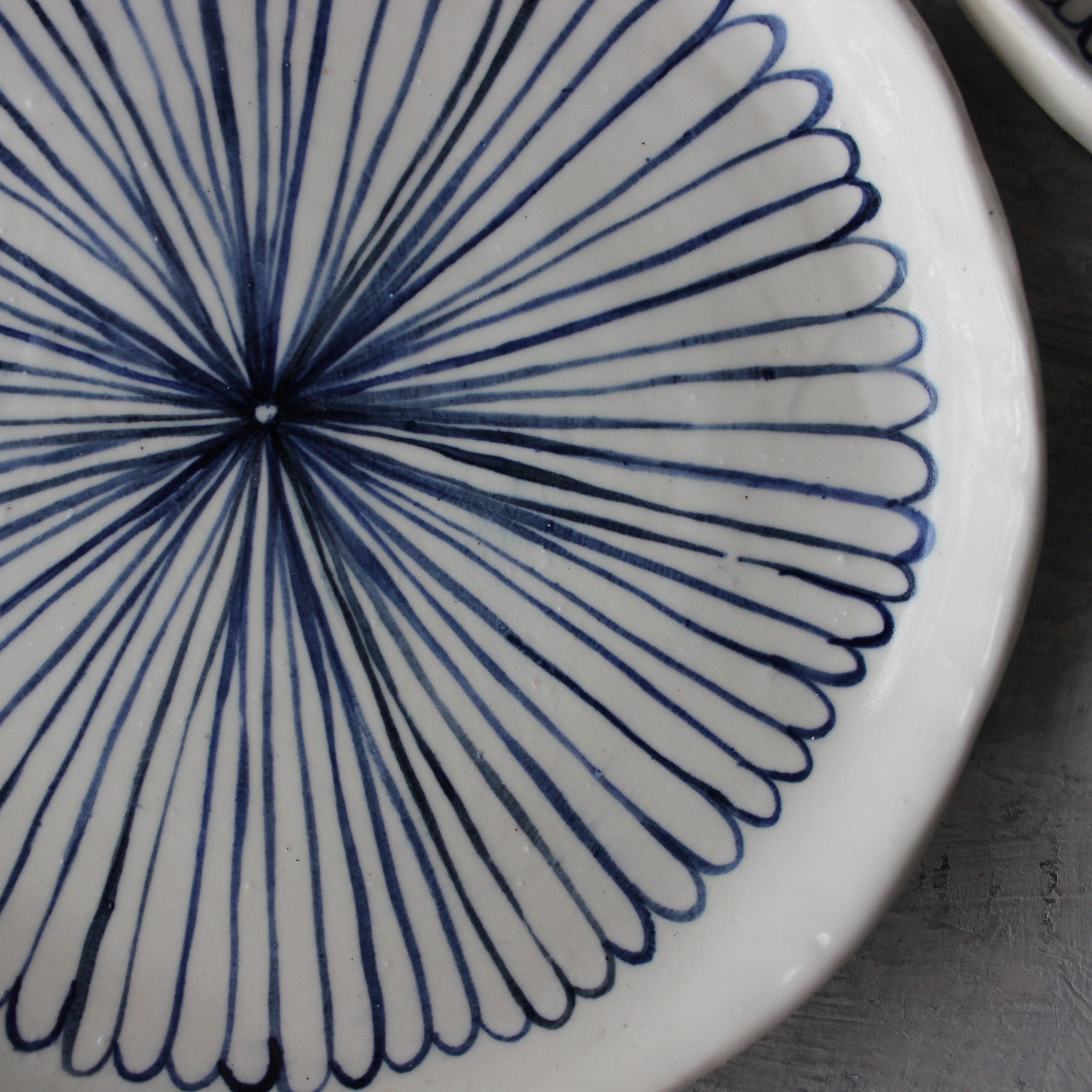 Ceramic Plates Painted Daisy
