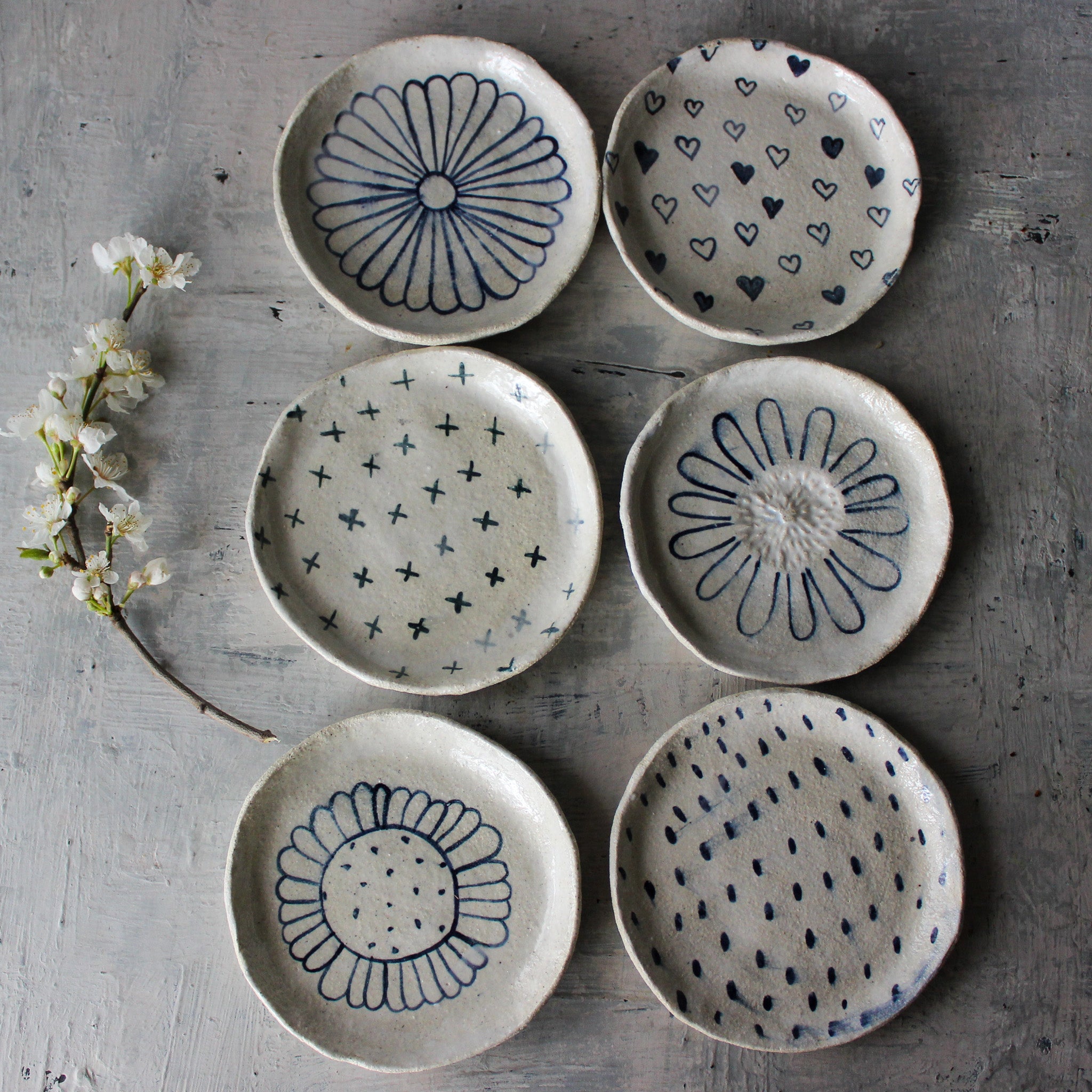Little Ceramic Trays Painted Detail