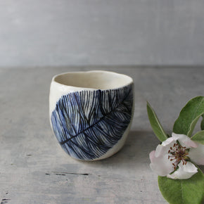 Indigo  Feather Cups