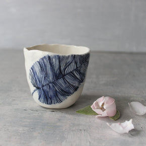 Indigo  Feather Cups