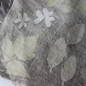 Botanical Eco Print Linen Panel Placemats Wood Sorrel