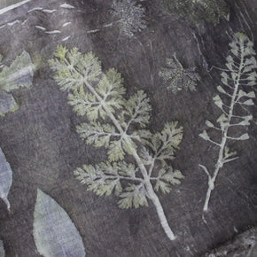 Botanical Eco Print Linen Panel Placemats Wood Sorrel