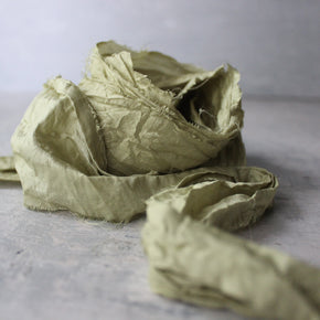 Botanical Dye Silk Ribbon Wide