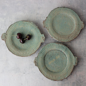 Green Stoneware Paper Plates