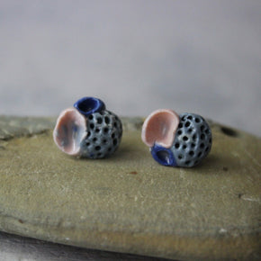 Porcelain Rock Coral Studs Coloured