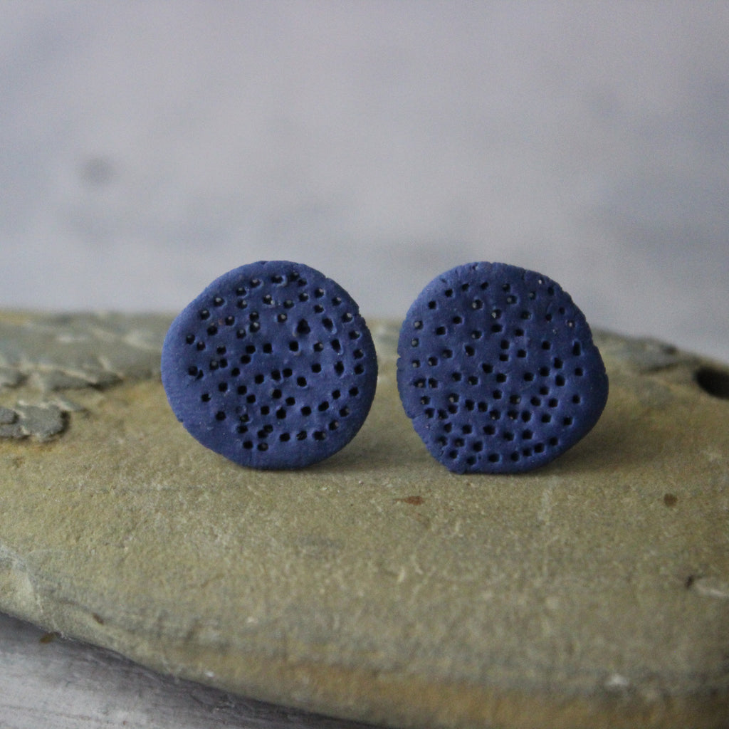 Porcelain Studs Blue Coral
