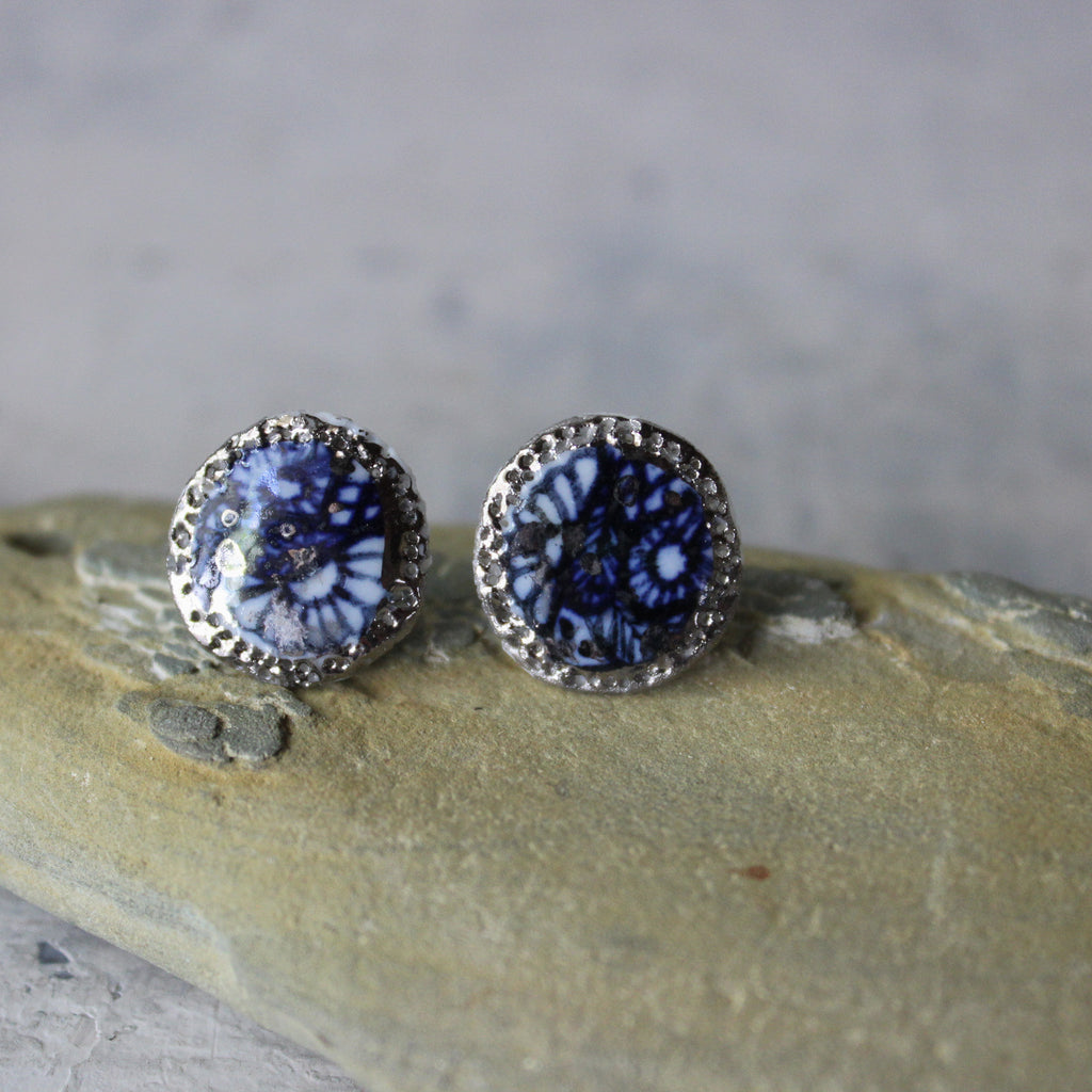 Porcelain Studs Indigo #1