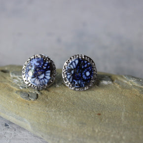 Porcelain Studs Indigo #1