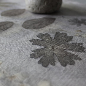 Botanical Eco Print Linen Runner #2