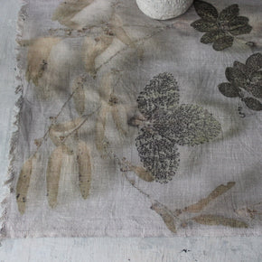 Botanical Eco Print Linen Runner #2