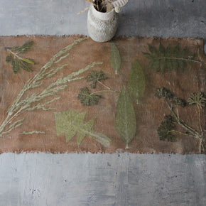 Botanical Eco Print Linen Panel Placemats