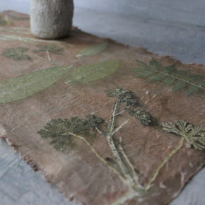 Botanical Eco Print Linen Panel Placemats