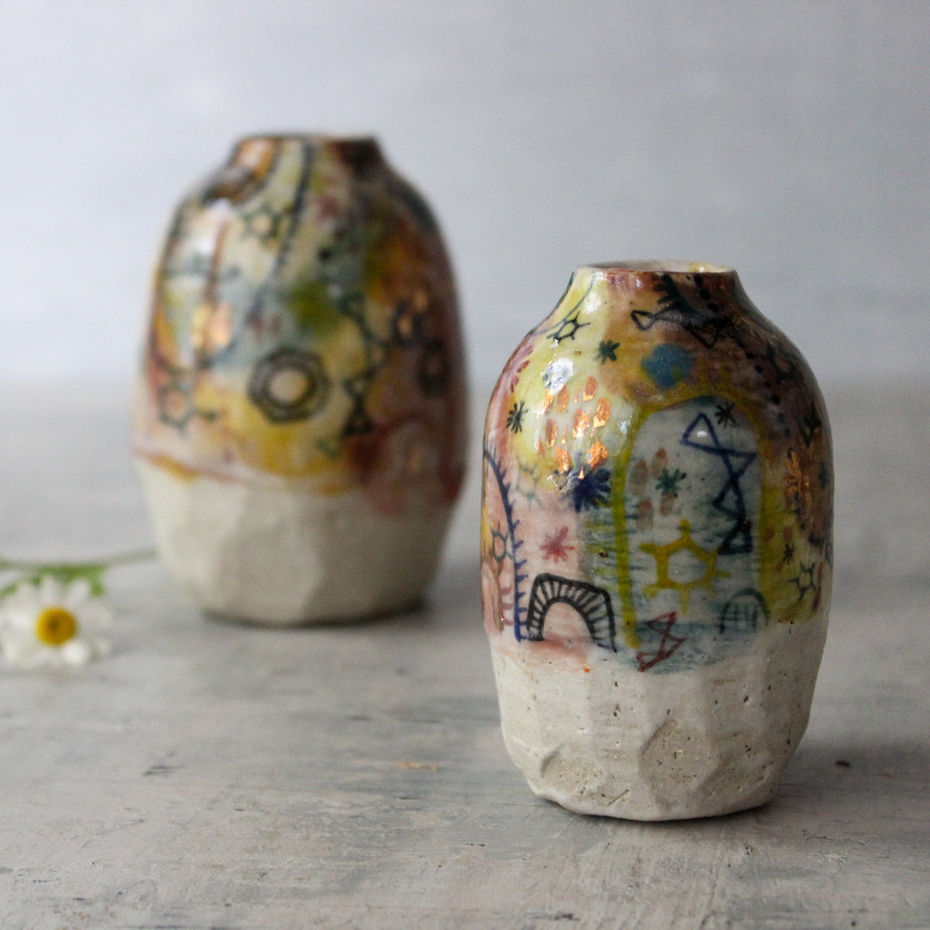 Stars & Cells Faceted Vase