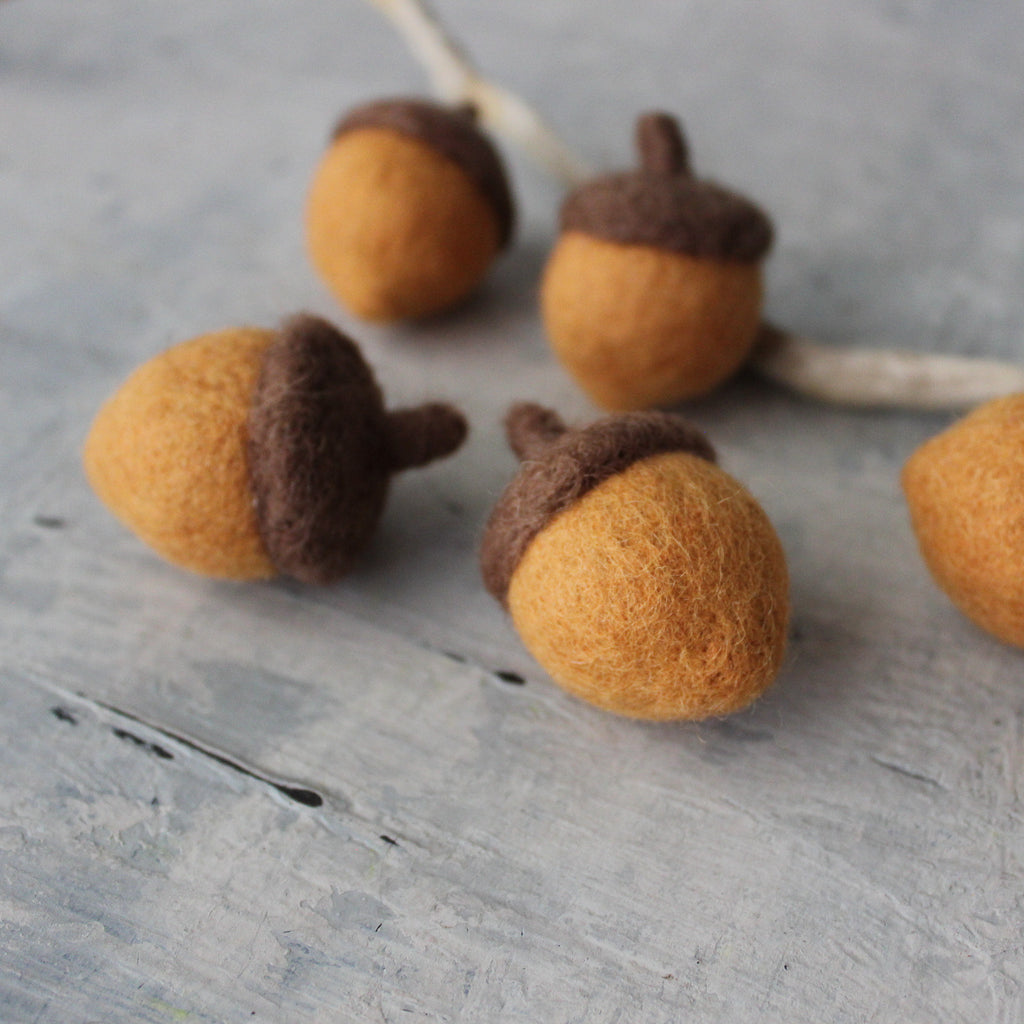 Felted Acorns
