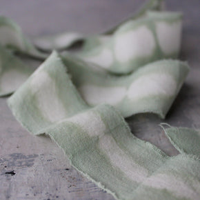 Naturally Dyed Green Cotton Ribbon