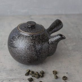 Japanese Mino ware Teapot : Frosted Black Bean