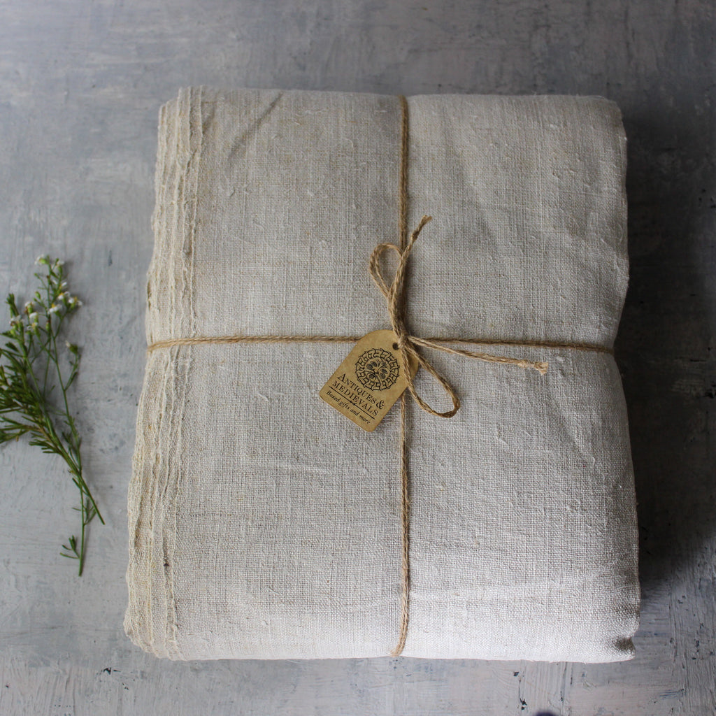 Vintage Handspun Hemp Fabric