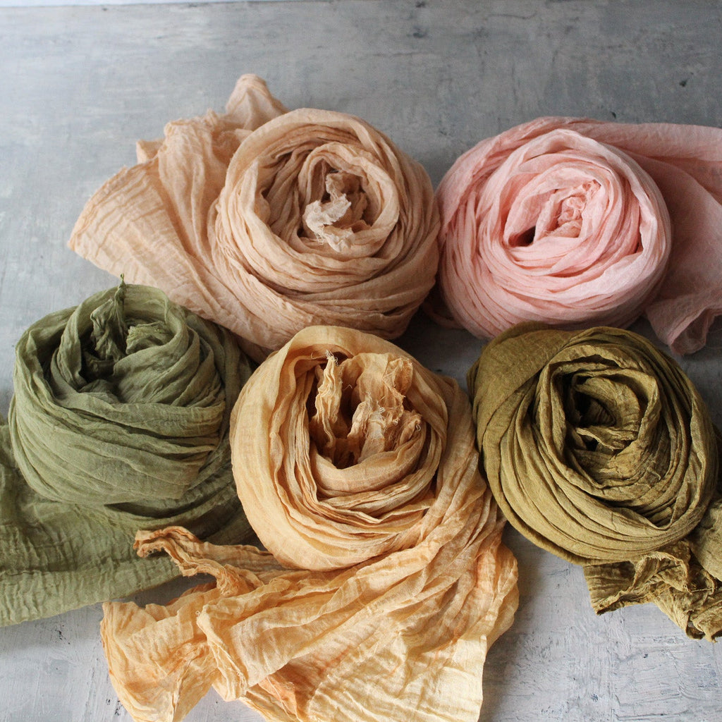 Botanical Dye Muslin Scarves