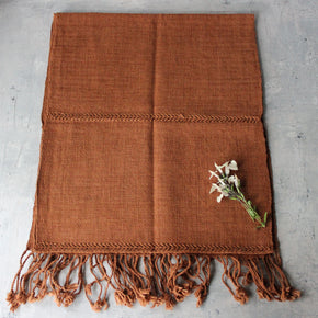 Lao Handwoven Cotton Scarf : Cinnamon
