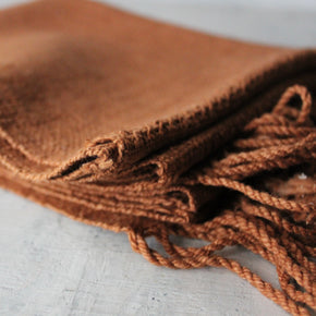 Lao Handwoven Cotton Scarf : Cinnamon