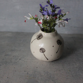 Sepia Dandelion Vase
