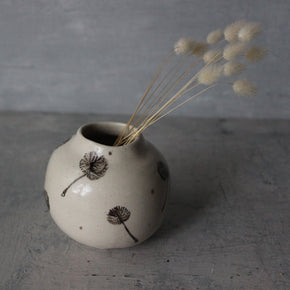 Sepia Dandelion Vase