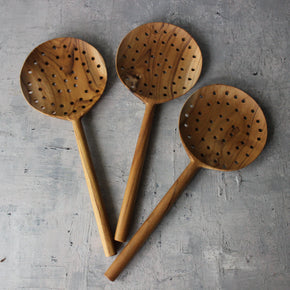Teak Slotted Spoon