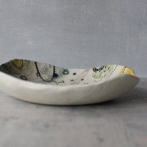 Large Stars & Cells Ceramic Bowl