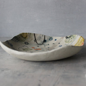 Large Stars & Cells Ceramic Bowl
