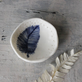 Porcelain Feather Trinket Dishes