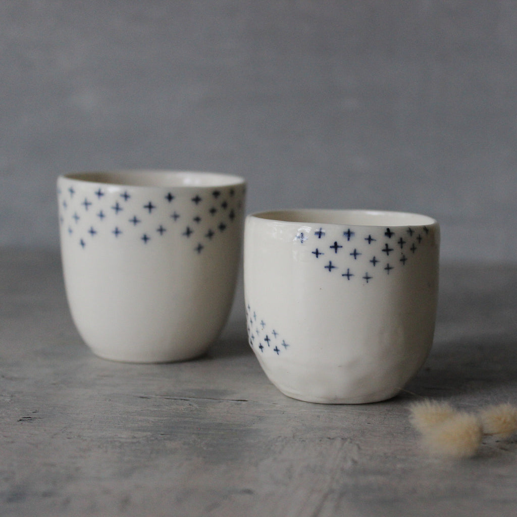 Little Blue Cross Cups