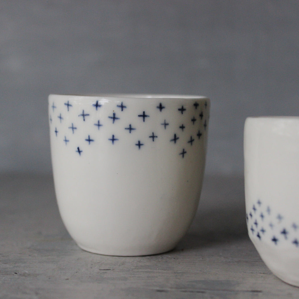 Little Blue Cross Cups