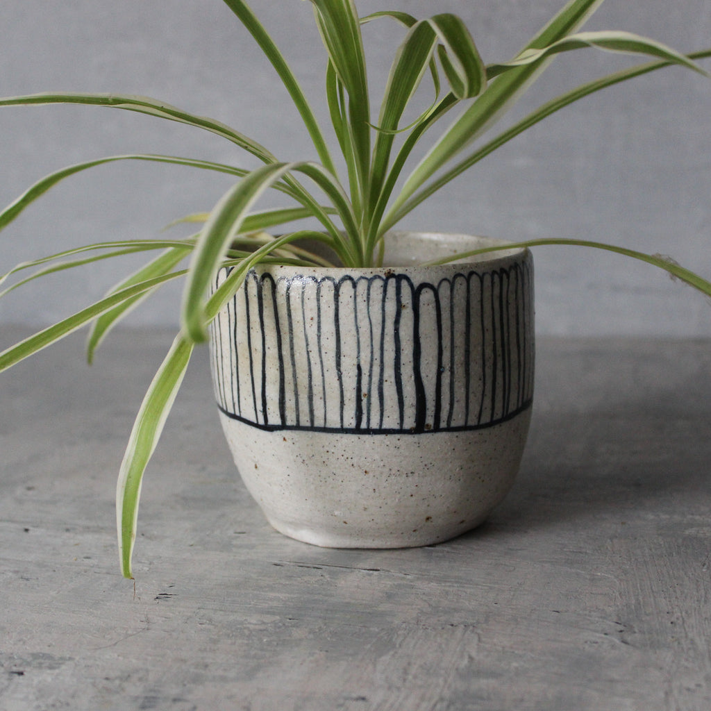 Ceramic Planter Blue Daisy