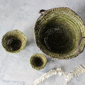Local Handwoven Flax Baskets
