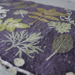 Botanical Eco Print Linen Placemat Logwood #1