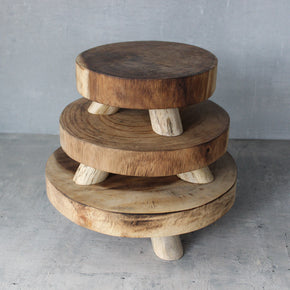 Suar Wood Round Risers