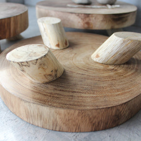 Suar Wood Round Risers