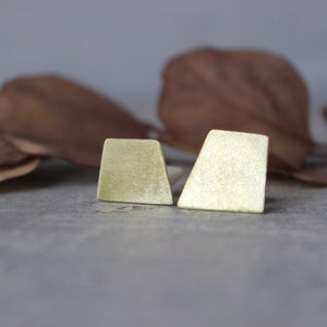 Brushed Metal Clip-on Earrings