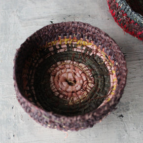 Local Handwoven Coloured Raffia Baskets
