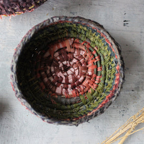Local Handwoven Coloured Raffia Baskets