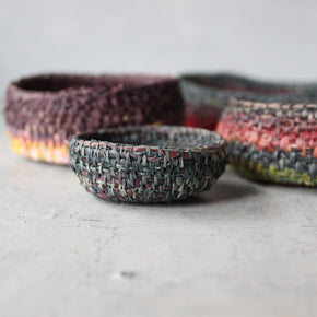 Local Handwoven Coloured Raffia Baskets